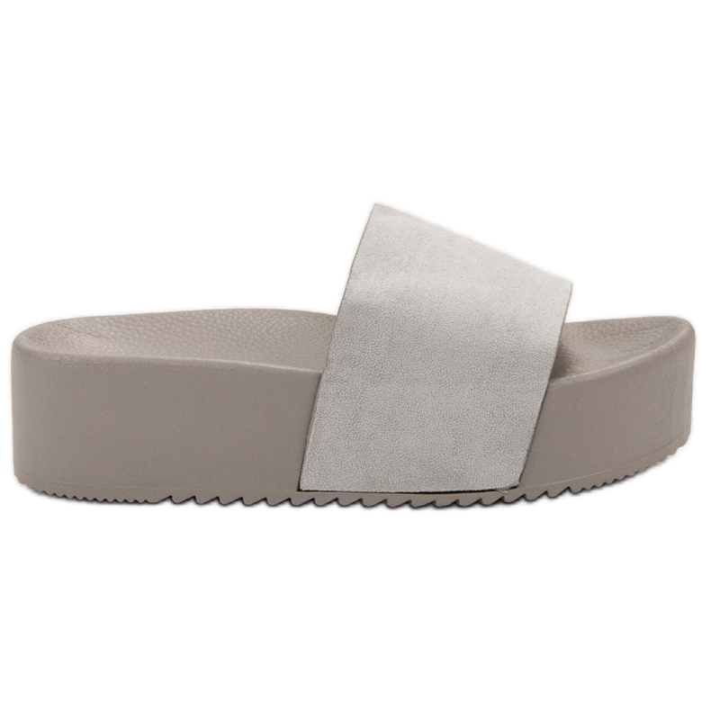 Ideal Shoes Pantofole Sulla Piattaforma grigio