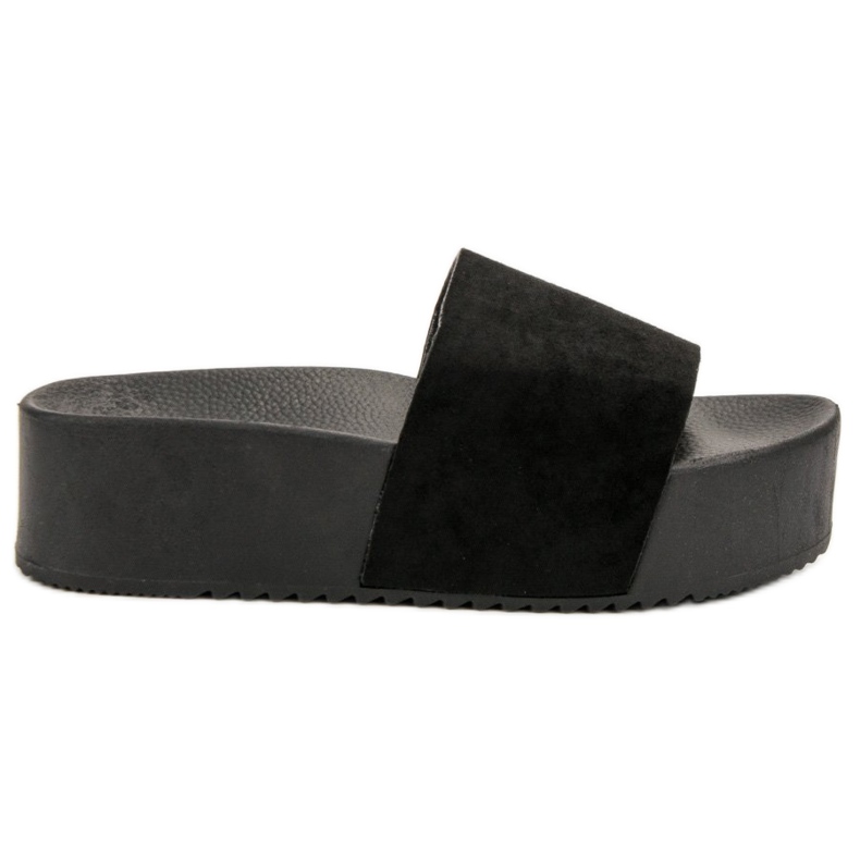 Ideal Shoes Pantofole Sulla Piattaforma nero