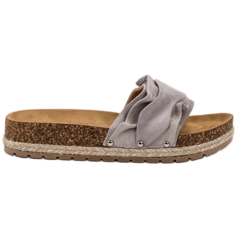 Bestelle Ciabatte Con Volant grigio