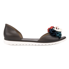 Ideal Shoes Meliski Con Fiori nero
