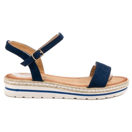 EXQUILY Sandali blu scuro