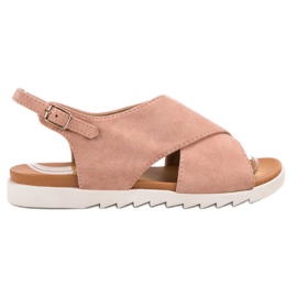 Primavera Sandali chiusi in pelle scamosciata rosa