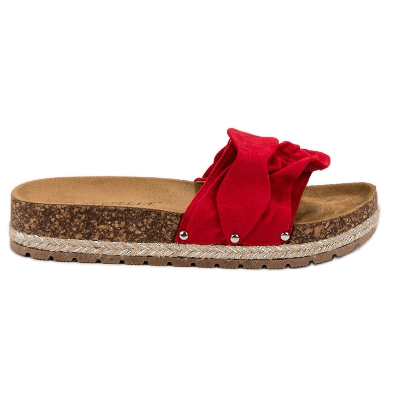 Bestelle Ciabatte Con Volant rosso