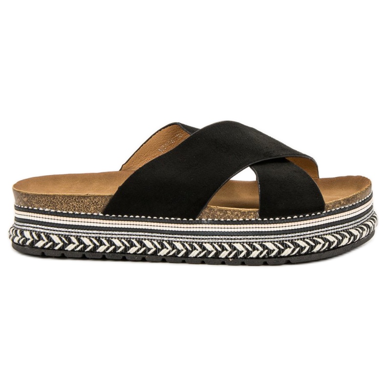 SHELOVET Pantofole nere Boho nero