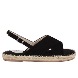 Sandali espadrillas neri YJ-2M12 Black nero