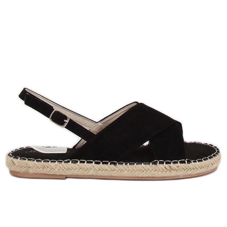 Sandali espadrillas neri YJ-2M12 Black nero