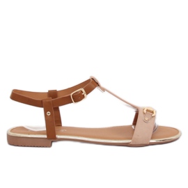 Sandali rosa da donna 127-97 Rosa marrone