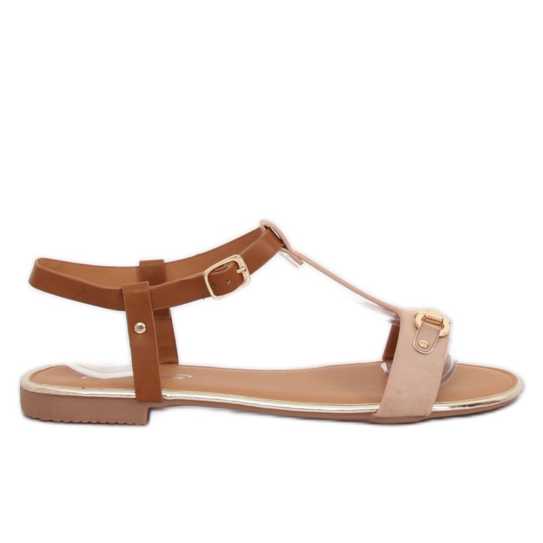 Sandali rosa da donna 127-97 Rosa marrone