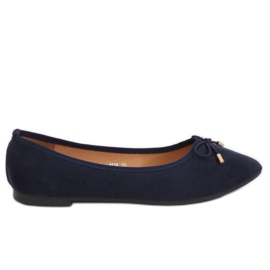 Ballerine con punta a mandorla blu navy 8F58 DK.BLUE