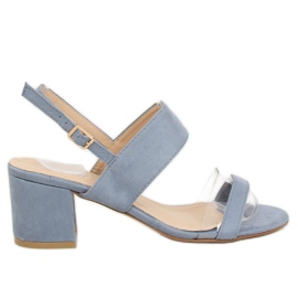 Sandali blu con tacco alto 660-1 / SA-2 Blue