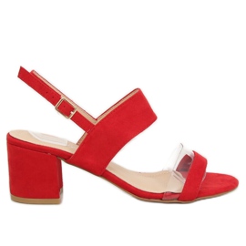 Sandali rossi con tacco alto 660-1 / SA-2 Red rosso