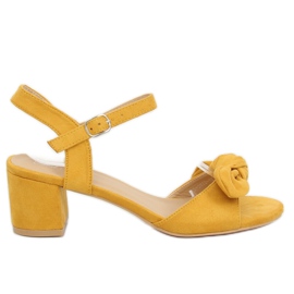 Giallo FH-3M22 Sandali gialli con tacco alto
