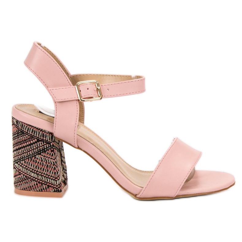 SDS Sandali Con Tacco Decorativo rosa