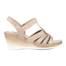 Goodin Sandali slip-on con zeppa marrone