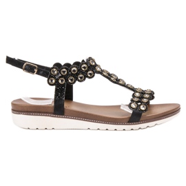 SHELOVET Sandali Con Ornamenti nero