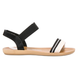 SHELOVET Sandali bassi con elastico nero