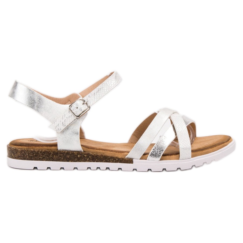 Bestelle Sandali casual bianca grigio