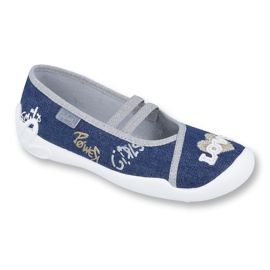 Scarpe per bambini Befado 116Y258 blu grigio giallo