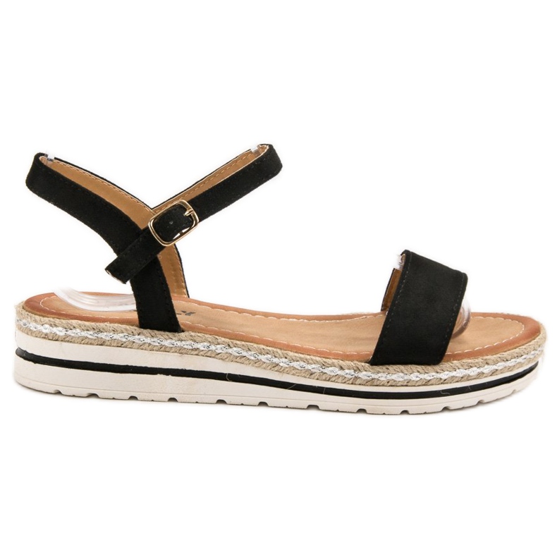 EXQUILY Sandali neri nero