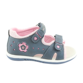 Sandali da bambina in denim American Club DR20 blu rosa