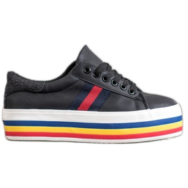 SHELOVET Scarpe sportive sulla piattaforma nero multicolore