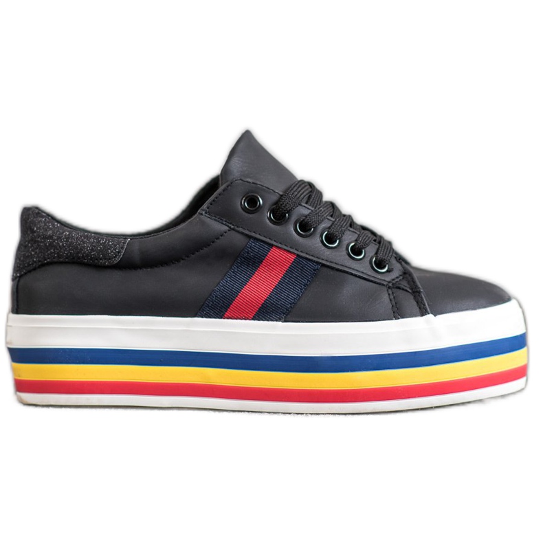 SHELOVET Scarpe sportive sulla piattaforma nero multicolore
