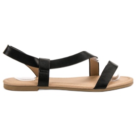 Primavera Sandali piatti slip-on nero