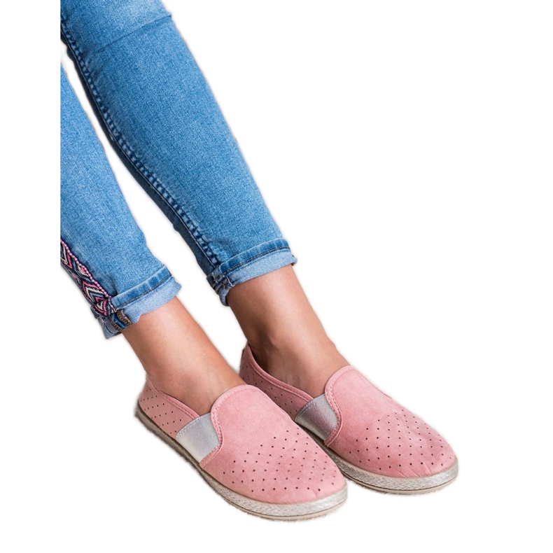 Mckeylor Slip in pelle scamosciata rosa