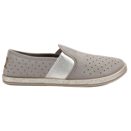 Mckeylor Slip in pelle scamosciata grigio