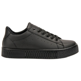 SHELOVET Scarpe sportive stringate nero