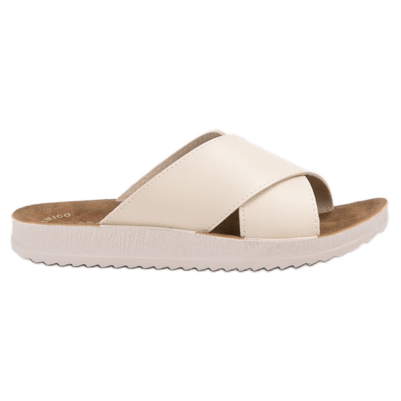 SHELOVET Pantofole in ecopelle marrone