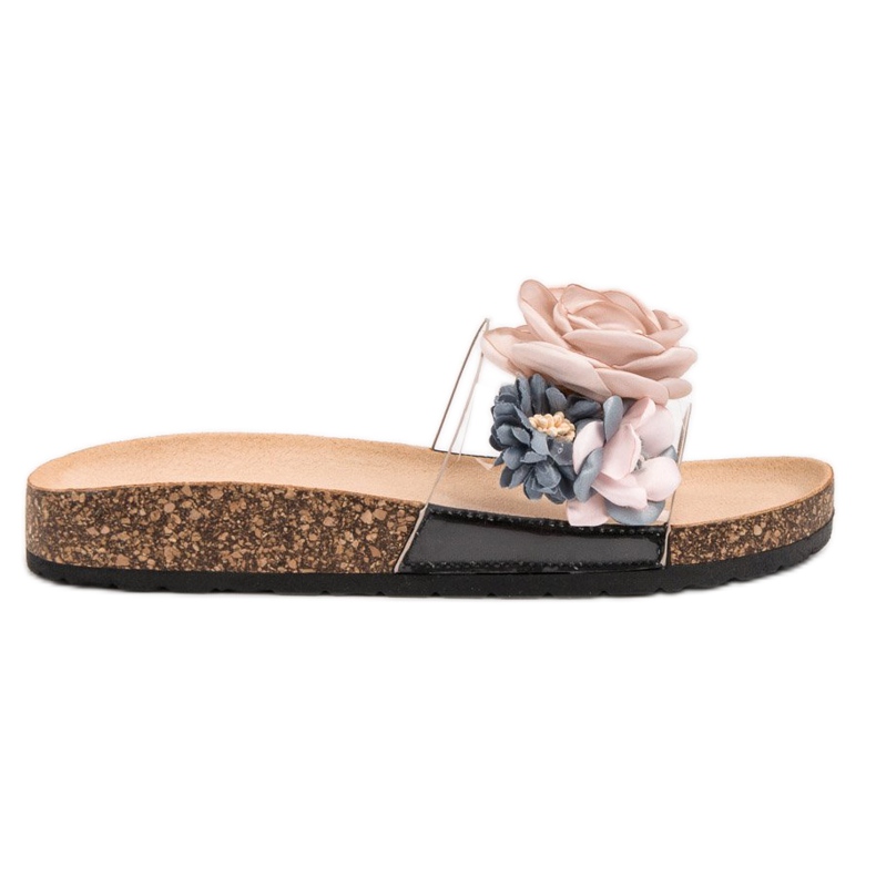 Super Me Pantofole Con Fiori marrone multicolore