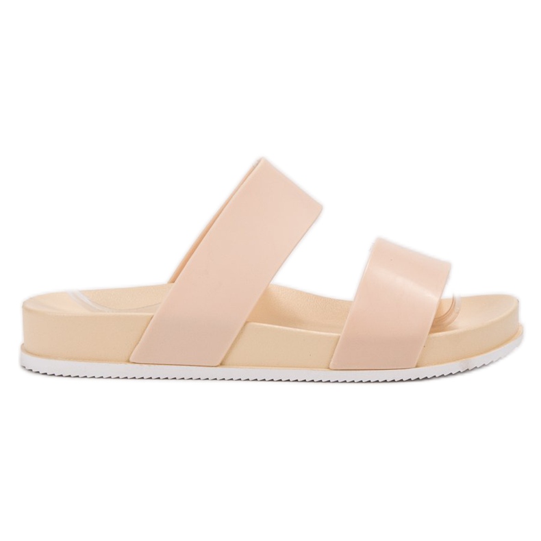 Laura Mode Pantofole in gomma beige