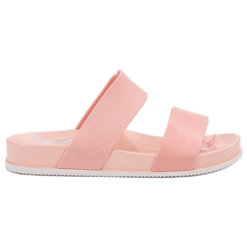 Laura Mode Pantofole di gomma rosa