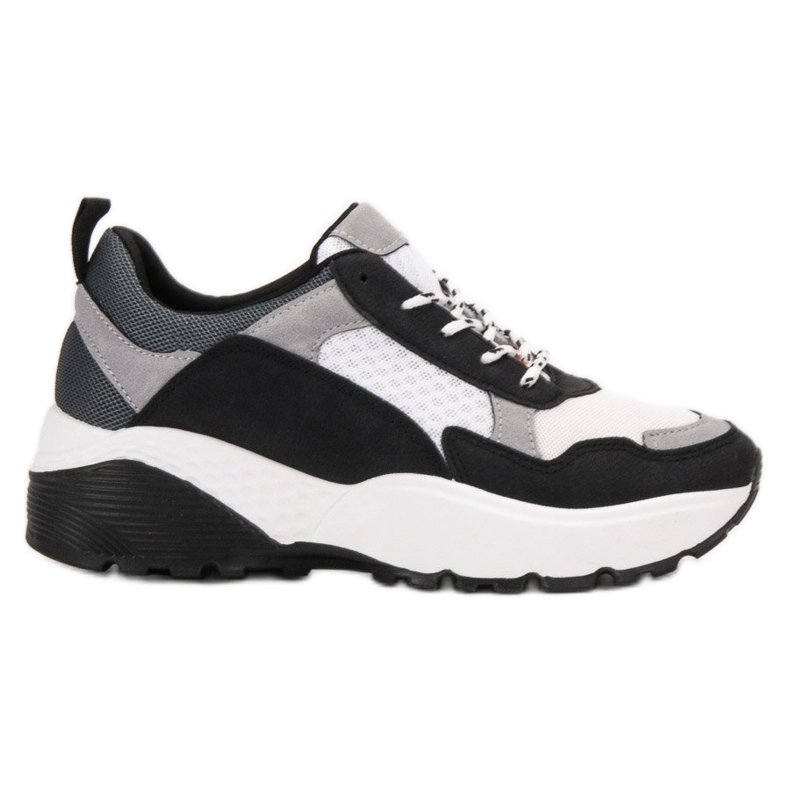 SHELOVET Scarpe da ginnastica alla moda bianca nero grigio
