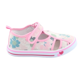 American Club Scarpe americane scarpe per bambini Soletta in pelle con velcro bianco blu rosa verde