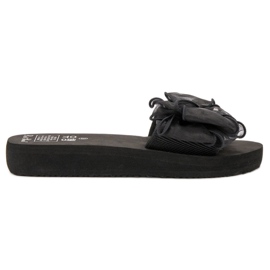 Best Shoes Pantofole in schiuma con fiocco nero