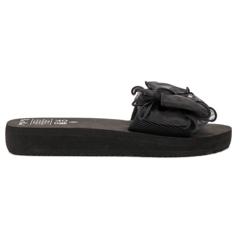 Best Shoes Pantofole in schiuma con fiocco nero