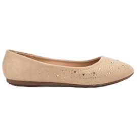 Renda Ballerine Con Cubic Zirconia beige