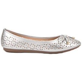 Renda Ballerine traforate argento grigio