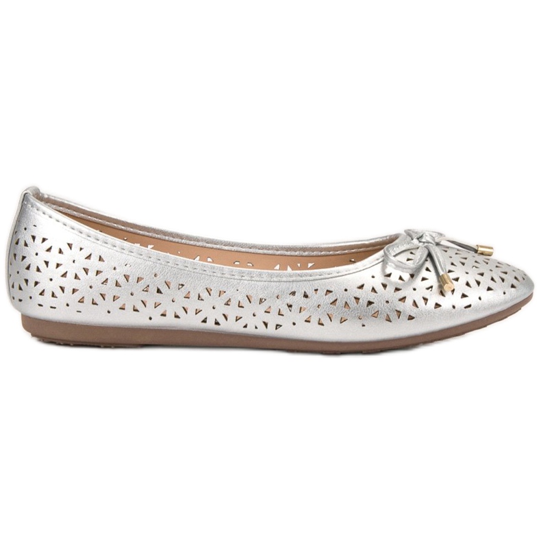 Renda Ballerine traforate argento grigio