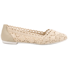 Coura Ballerine in pizzo beige