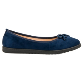 Comer Ballerine in camoscio blu