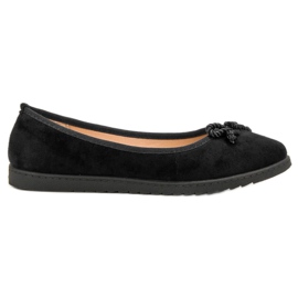 Comer Ballerine in camoscio nero