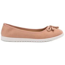 Comer Ballerine in camoscio rosa