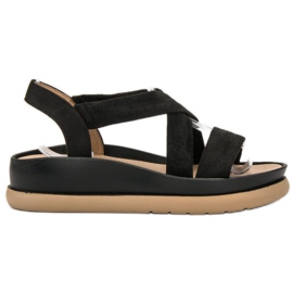 SHELOVET Sandali slip-on sulla piattaforma nero