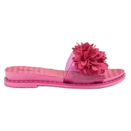 Anesia Paris Pantofole In Gomma Con Fiori rosa