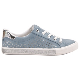 Kylie Sneakers Blu Con Stelle grigio