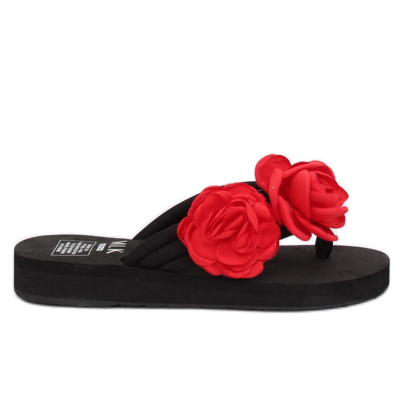 Black TS-33 Infradito nere nero rosso