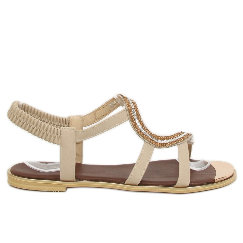 Sandali beige asimmetrici GD4157 Beige